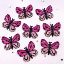 Resin Shiny Colorful Crystal Butterflies Flatback Rhinestone 1 Hole Appliques Ornaments 10pcs Home Figurines decor Crafts