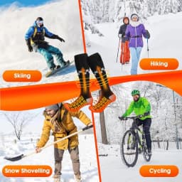 New APP Control Heated Socks 5000mah Battery Electric Heated Skiing Socks Winter Thermal Heated Foot Warmer Sport Socks