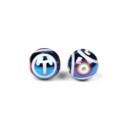 12 Zodiac Beads Charms Matte Black Onyx Constellation Beads Cylinder Pendant For DIY Making Jewelry Findings Bracelets Neckalces