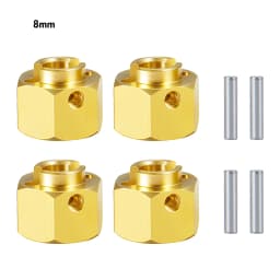 YEAHRUN 5/6/8/9/10/12mm Brass Wheel Hub Hex Extended Adapter for Axial SCX10 III AXI03007 AXI03004 Capra 1/10 RC Crawler Car