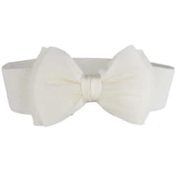 Solid Color Bow Women Belt Elegant Wide Elastic Waist Belt Ladies Sweater Dress Coat Decor Waistband Cummerbunds