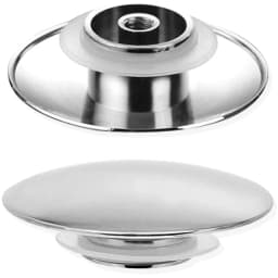 Silver Chrome Basin Waste Sink Plug 66mm PopUp Cap Click Clack Push Button Replacement Part for Bathroom Sink Drain Stopper