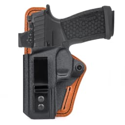 METE MC9 PRIME Holster with Comfort Pad IWB Kydex Leather Hybrid Holster for CANIK METE MC9 PRIME Red Dot Optic Inside Concealed