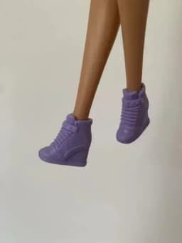 High heels Doll flat feet shoes white boots gifts accessories for your 1/6 Barb dolls TpQ88