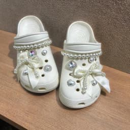 Elegant Ballet White Bowknot Shoes Charms Set Summer 2026 Korean Sandals Clogs Flower Accessories DIY Woman's Shoes Decorations
