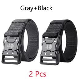 Automatic Buckle Tactical Belts Men's Woven Nylon Military Belt Durable Black Outdoor Army Hunting Golf Waist Belt
