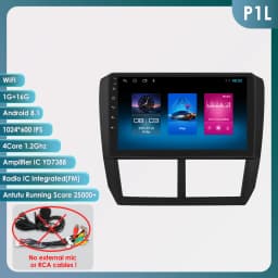 Hizpo 2din Android Auto Radio for Subaru Forester 3 SH Impreza 2007-2013 Carplay 4G Car Multimedia GPS Autoradio AI Voice WIFI