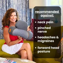 COSSEAL-3-in-1 Neck Massager Cervical Pillow Hot Compress Vibration Massage Neck Traction Relax Pillow Spine Support Massager