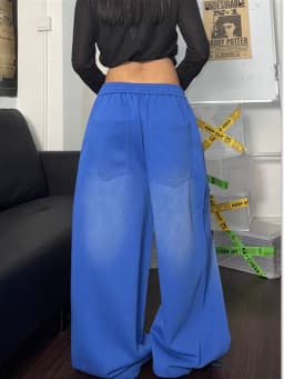 Retro American Hole Letter Print Drawstring Sweatpants Women's Spring Autumn Loose Hip Hop Jazz Dance Straight Leg Pants