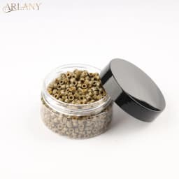 1000Pcs Micro Beads Hair Extension Tool 5mm Lined Beads Premium Silicone Beads for I Tip Hair Extensions Microlink Beads