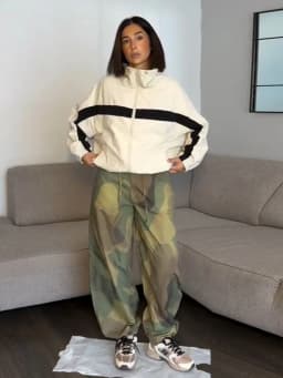 Camo Print Drawstring Waist Women Pants Wide Leg Loose Cut Drawstring Hem Relaxed Fit Casual Trouser Streetwear 2026 New Fashion