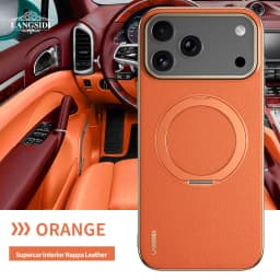 Magnetic Leather for Magsafe Case for iPhone 18 17 Pro Max Air 17Pro 18Pro Ring Luxury Lens Protection Holder Phone Back Cover