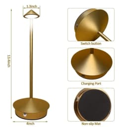 GGbingo Type-C Rechargeable Table Lamp Creative Touch Led Light Coffee Room Decor Table Lamp Lampada Decorative Desk Lamp