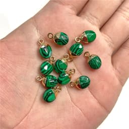 5pcs Natural Stone Oval Faceted Charm Pendant for DIY Jewellery Making Necklace Earrings Gem Pendant Accessory 6x10MM Wholesale