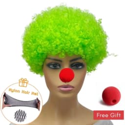 Colorful fluffy explosive head clown heat-resistant synthetic wig April Fool's Day Halloween role-playing