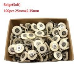 19/22/25mm Polishing Brushes Soft Hard Abrasive Buffing Grinding Wheel 2.35mm Shank Dremel Accessories for Jewelry Rotary Tools