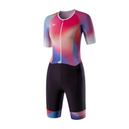 Women's Triathlon Suit Short Sleeve Professional Quick Drying Mat Triathlon Set Swimming One Piece Tri Suit Bicycle Running