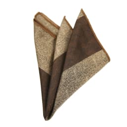 23CM Men Silk Pocket Square Brown Red Striped Handkerchief Business Soft Hanky Wedding Party Suit Accessories Cravat Chest Towel