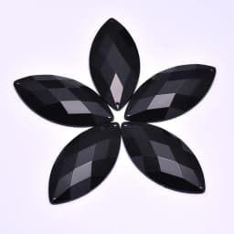 JUNAO 30*62mm Sew On Large Crystal AB Rhinestone Sewing Horse Eye Acrylic Stones Appliques Flat Back Strass Diamond