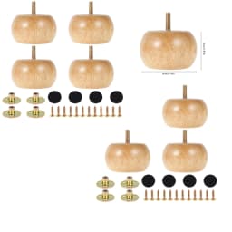 4pcs Wooden Solid Furniture Feet Replacement Sofa Legs Universal for Furniture Couch Chair Furniture Leg Set Accessories