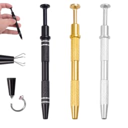 2pcs Piercing Jewelry Ball Top Holder Pick-up Tool Tweezers Catcher Grabbers With 4 Claws Piercing Jewelry Making Grasping Tools