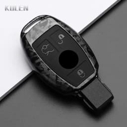 ABS Carbon Fiber Style Car Key Case Cover For Mercedes Benz A B C E Class GLS GLA GLK GLC CLS CLA AMG W204 W205 W212 W463 W176