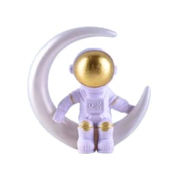 Astronaut Figurine Cake Toppers Miniature Rocket Space Shuttle Boy Birthday Supplies Party Decoration Baby Shower Ornament