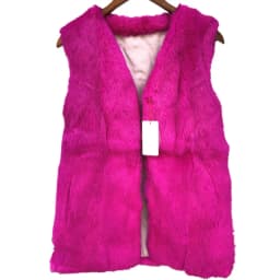 Fancy Rani Real Rabbit Fur Vest Natural Jacket For Women Fashion Leather Autumn Winter Spring Outwear High Quality