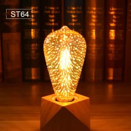 Room 3D Colorful Desk Decor Retro Effect LED Bulb E27 Vintage LED Light Bulb Wedding Nightlamp ST64 A60 G80 G95 G125