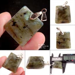 Stone Craft Natural Labradorite Raw Stone Polishing Geometric Shape Crystal Labradorite Pendent Exquisite Natural Training Stone