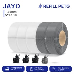 JAYO 5.5KG 3D PETG / High Speed Matte PETG / PLA Classic Printer Filament 1.75mm 3D Printer Filament Neatly Wound PETG for 3D