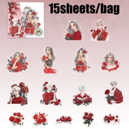 Mr. Paper 4 Style 20 Pcs/ Pack PET Light Retro Japanese And Korean Character Stickers Decorate The Handbook Material