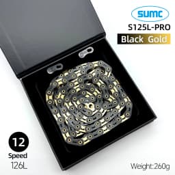 sumc 12 speed bike chain crescent chain road bike mountain bike chain 126 links ultra light bike chain for Shimano