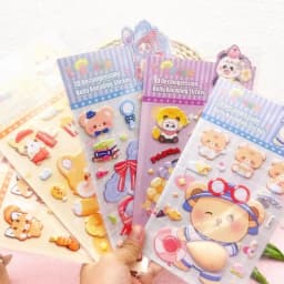 1PC Lovely Animal 3D Stereo Tummy Press Fun Stress Relief Sticker,Rabbit Panda for DIY Craft,Scrapbook,Phone Case Decor