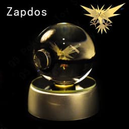 Pokemon 3D Crystal Ball Pikachu Gengar Mew Mewtwo Figurines Lamp Base Pokeball 3D Pokemon Glass Ball Statue Birthday Gift