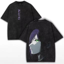 2026 Chainsaw Man Reze Double Sided Vintage Washed T-Shirt Oversized Y2K Cotton Tee For Anime Fans And Passionate Enthusiasts