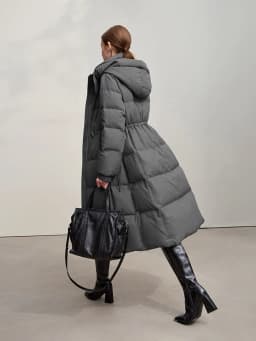 AMII Down Jacket 2025 Winter New Casual Warm Solid Color Hooded Straight Long Down Coat Zipper Long Sleeves Women's Top 12544149