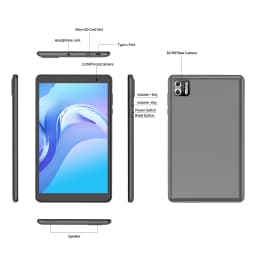 PRITOM 8 Inch Tablet Android 14, Octa Core, 8GB (4+4GB Virtual) RAM, 64GB ROM, 5G Wi-Fi, with Protective Leather Case