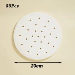 50/100pcs Bamboo Steamer Papers Disposable Non-Stick Steamer Mat Oil Paper Air Fryer Oven Kitchen Pan Pad Airfryer Bakpapier