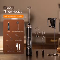 Wireless Milk Frother Electric Type-C Handheld Blender Stainless Steel Mini Coffee Maker Whisk Mixer For Coffee Cappuccino Cream