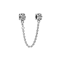 Hot selling 925 Silver Butterfly Crown Round Classic Safety Chain Charm Suitable for Women's Bracelet Fashion DIY Jewelry Gift
