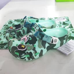 Camouflage-style Couple's Sandals Casual Ankle-Wrap Eva Flip Flops Shoes Outdoor Beach Holey Shoes Cartoon Slippers Men Sandals