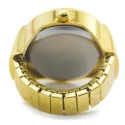 New Hot Selling Creative Alloy Shell Circular Dial Couple Ring Watch Finger Watch Cheap Gift