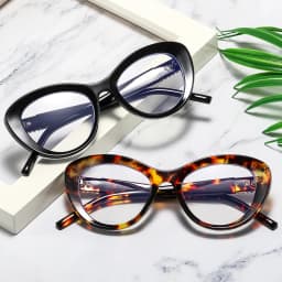 Personalized Cat-Eye Large Frame Anti-Blue Light Glasses New Light Luxury Casual Glasses Frame Fashionable Women's Glasses Frame