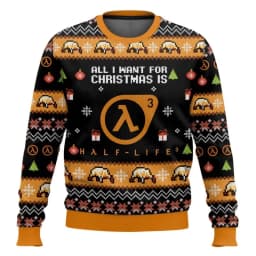 Half Life Game Christmas Sweater Couple 2026 New Fashion Men's Hoodie Cartoon Anime Women's Hoodie Sportswear