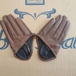 Men Women's Short Design PU Leather Half Palm Motorcycle Gloves Male Female Performance Dancing Gloves R982