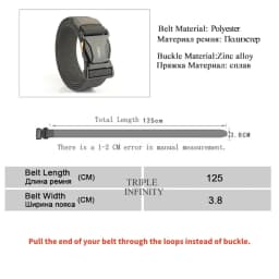 Luxury Metal Quick Release Pluggable Buckle Elastic Belt For Men Durable Tactical Belts Cowboy Outdoor Stretch Army Belt Hunting