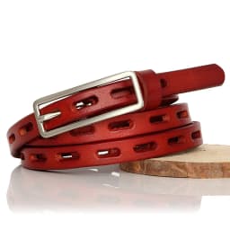 Natural Leather Thin belt Pin Buckle Genuine Leather Belt For Women Female Cowskin Leather Dress Decoration Small Ladies Belt