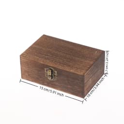 Vintage-Inspired Wooden Boxes With Lid Square Hinged Jewellery Craft Storage Box For Home Decoration DIY Hand-Made Mother's Day