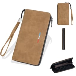 New Men's Long Wallet Zipper Design Multi-Card Slots Large Capacity for Phone & Coins High Quality Male Clutch Style